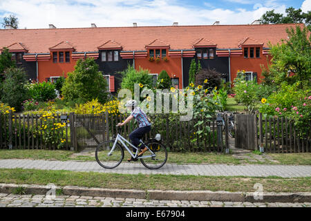 Gartenstadt , (Garden city), ensemble immobilier site du patrimoine mondial de l'UNESCO à Falkenberg dans Berlin Allemagne Banque D'Images