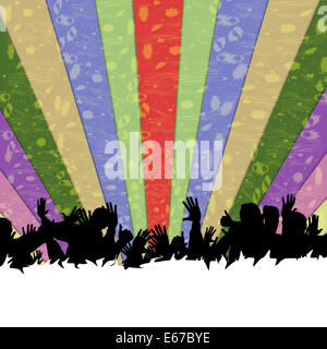 Copyspace indiquant public Groupe de gens et regarder les rayons Banque D'Images