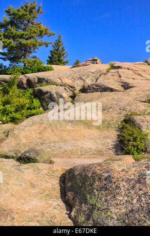 Sentier de montagne Gorham, l'Acadia National Park, Maine, USA Banque D'Images