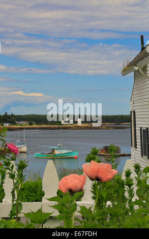 Elsas Inn, Prospect Harbor Point Lighthouse, Prospect Harbor, Maine, USA Banque D'Images