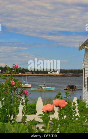 Elsas Inn, Prospect Harbor Point Lighthouse, Prospect Harbor, Maine, USA Banque D'Images