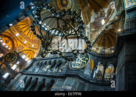 L'intérieur de la mosquée Sainte-Sophie Istanbul Old City Banque D'Images