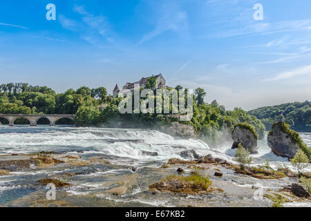 Rheinfall, Suisse, la plus grande cascade d'Europe Banque D'Images
