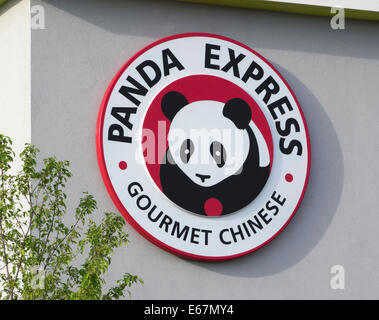 Inscrivez-vous sur Panda Express restaurant chinois Banque D'Images