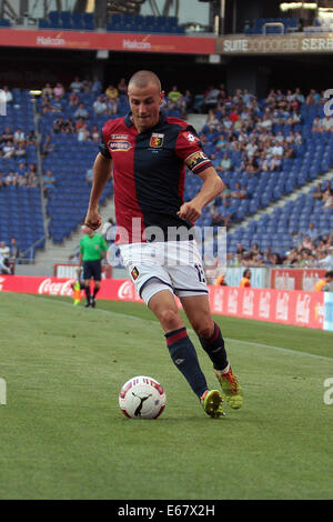 Barcelone, Espagne. 17 août, 2014. Pré saison Friendly. Espanyol contre Gênes. Antonelli en action pendant le match : Action Crédit Plus Sport/Alamy Live News Banque D'Images