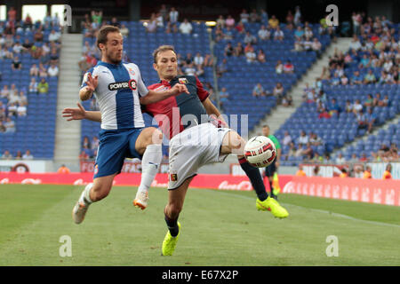 Barcelone, Espagne. 17 août, 2014. Pré saison Friendly. Espanyol contre Gênes. Antonelli en action. Credit : Action Plus Sport/Alamy Live News Banque D'Images