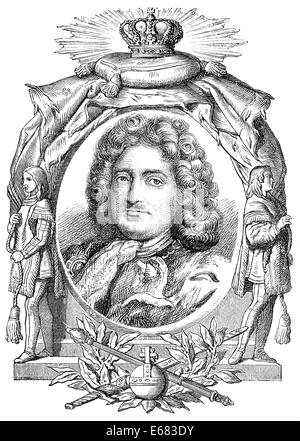 Frederick William I, 1688-1740, le roi de Prusse, Banque D'Images