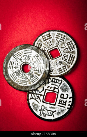 Pièces de monnaie chinoise antique Banque D'Images