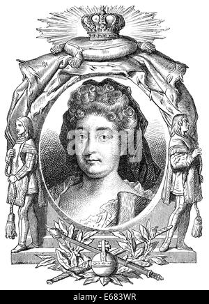 Sophie Charlotte de Hanovre, 1668-1705, la première Reine consort en Prusse comme épouse du roi Frédéric I, Banque D'Images