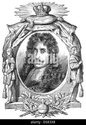 Léopold Ier, Léopold Ignaz Joseph Balthasar Felician ; 1640-1705, empereur du Saint Empire Romain Germanique, roi de Hongrie, de Croatie et de Bohême, Banque D'Images