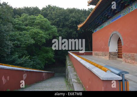 Tombe de Xiaoling Zhu Yuanzhang, le premier empereur de la dynastie Ming. Nanjing, Jiangsu, Chine. Banque D'Images