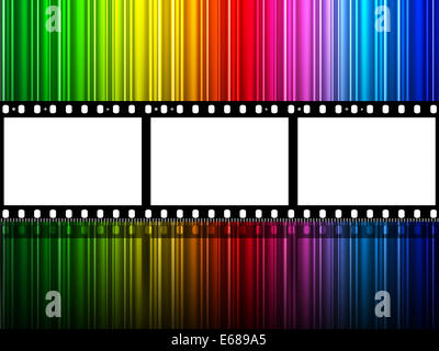 Sens de film du spectre et de l'espace texte Celluloid Banque D'Images