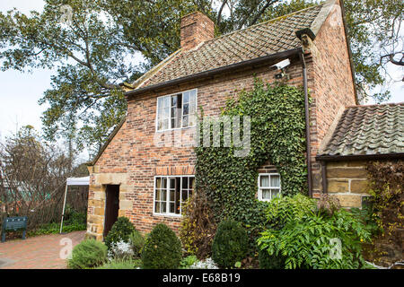Cook's Cottage dans les jardins Fitzroy à Melbourne, Australie, le plus vieux bâtiment dans le pays construit par les parents de la famo Banque D'Images