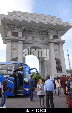 L'Arc de Triomphe, l'Arc de Triomphe de Pyongyang, en Corée du Nord Banque D'Images