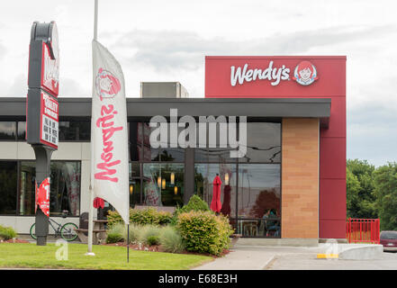 Wendy's Restaurant à Peterborough, Ontario Banque D'Images