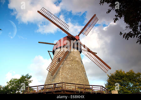 Moulin sur l'île de Saaremaa Banque D'Images