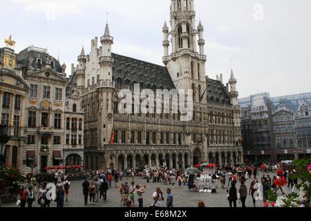 Hôtel de ville, Grand Place, Grand-Place, Bruxelles Banque D'Images