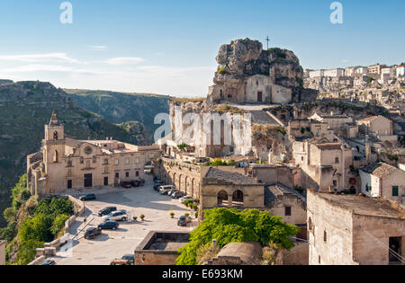 Églises de San Pietro le Dodici Lune et Santa Maria di Idris, Sassi di Matera, Basilicate, Italie Banque D'Images