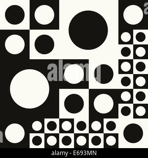 Motif géométrique noir et blanc. Seamless Banque D'Images