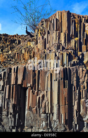 Tuyaux d'orgue, de basalte, roche volcanique, la Namibie Banque D'Images