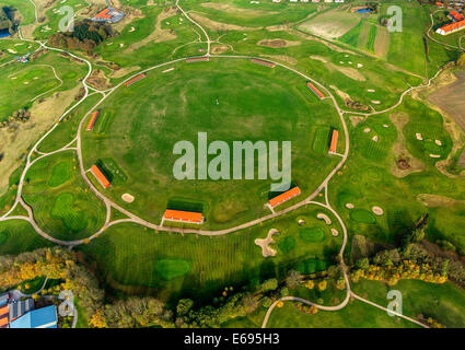 Vue aérienne, autonomie de la Golf and Country Club Fleesensee, Scandinave Golf Club à Sietow Banque D'Images