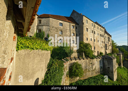 Château principal du Château de Burghausen, Haute-Bavière, Bavière, Allemagne Banque D'Images