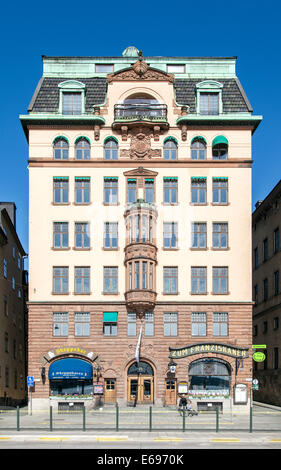 Manoir historique Levertinska huset, bureaux et commerces, immeuble Skeppsbron, centre historique de la ville, Gamla Stan, Stockholm, Banque D'Images