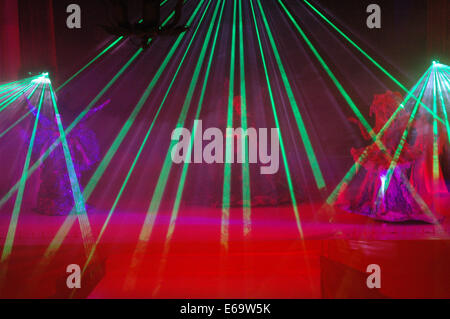 Vie nocturne,faisceau laser,laser Banque D'Images