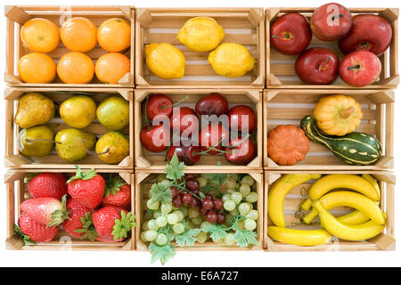 Fruits Fruits,caisse,market stall Banque D'Images