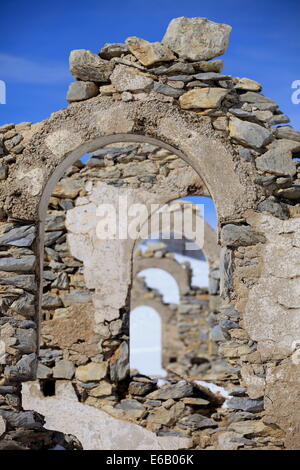 Ruines militaires de l'Authion au cours de la seconde guerre mondiale près du Col de Turini. Banque D'Images