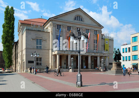 Thuringe Weimar Théâtre National Allemand Place du Théâtre Banque D'Images