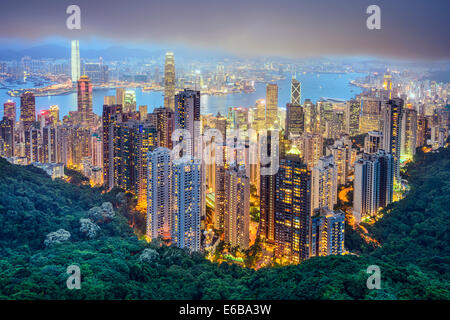 Hong Kong, Chine ville de Victoria Peak. Banque D'Images