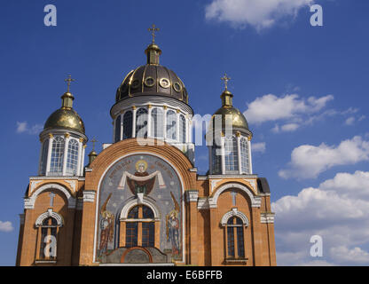 19 août 2014 - Nouvelle église est en construction, quartier Obolon Kiev, Ukraine © Igor Golovniov/ZUMA/Alamy Fil Live News Banque D'Images