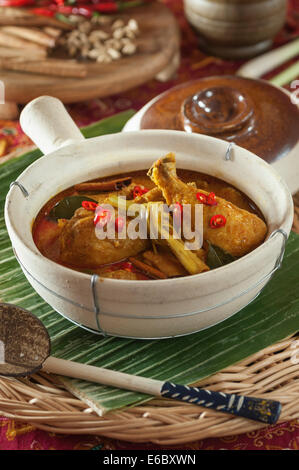 Gulai ayam. Poulet au curry indonésien. L'Indonésie Banque D'Images