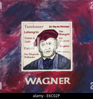 Richard Wagner, portrait, compositeur allemand, 1813 -1883 Banque D'Images