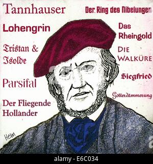 Richard Wagner, portrait, compositeur allemand, 1813 -1883 Banque D'Images