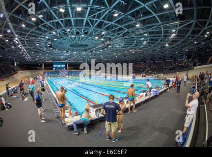 Berlin, Allemagne. 20e Août, 2014. Aperçu de l'Velodrom LEN à la 32e du Championnat de natation 2014 européenne à Berlin, Allemagne, 20 août 2014. Photo : Tim Brakemeier/dpa/Alamy Live News Banque D'Images