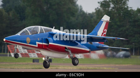 Royal International Air Tattoo de Fairford 2014 La Patrouille de France Alpha Jet Banque D'Images