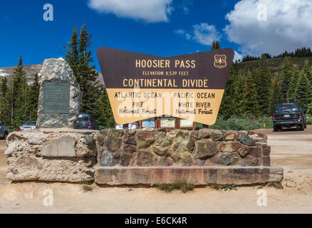 Hoosier passent, à 11, 539 pieds, est une ligne de haute montagne dans les Montagnes Rocheuses au Colorado. Banque D'Images