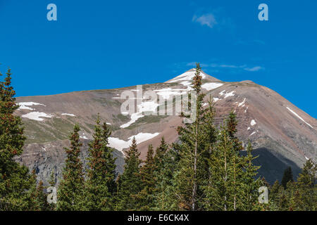 Pic vu de l'impasse, Hoosier une haute montagne dans les Montagnes Rocheuses au Colorado. Banque D'Images