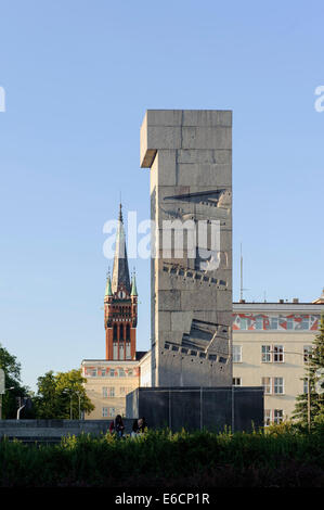 Mémorial soviétique plac à Xawerego Dunikowskiego à Olsztyn, Pologne, Europe Banque D'Images