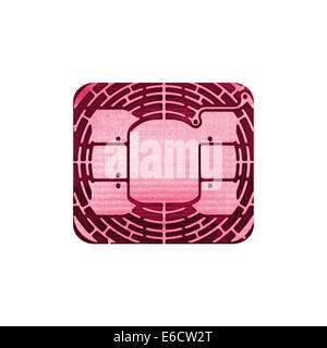 Un gros plan d'une carte sim Banque D'Images