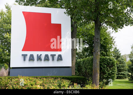 Un établissement occupé par fabricant de pièces d'auto Takata à Auburn Hills, Michigan. Banque D'Images