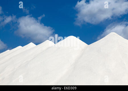 Le sel de mer dans les salines de Salins, à Es Trenc, Majorque, Îles Baléares, Espagne Banque D'Images