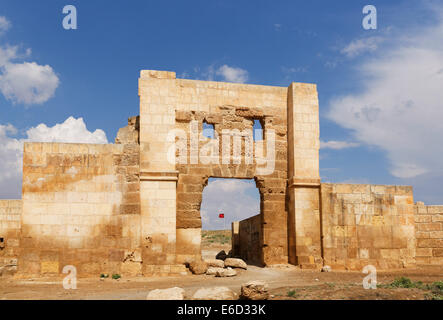 Aleppo-Gate : Kapı ou porte de la ville, dans l'enceinte de la vieille ville, Harran, Şanlıurfa Province, Province d'Urfa Banque D'Images