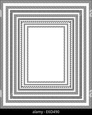 Ensemble de dessins vectoriels modifiables frame border faite avec des chemins non aplaties pour permettre aux modifications d'épaisseur de ligne Illustration de Vecteur