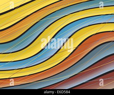 Abstract vector background modifiable conception de rayures colorées Illustration de Vecteur