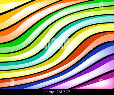 Abstract vector background modifiable de design brillant coloré stripes Illustration de Vecteur