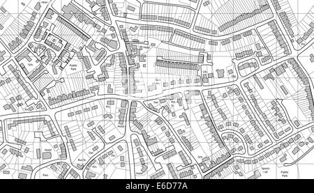 Vecteur modifiable carte illustrée du logement dans une ville générique Illustration de Vecteur