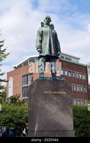 Roald Amundsen, explorateur et aventurier qui se Scoitt au pôle sud et a gagné beaucoup de ses hommes,venaient de Tromso. Banque D'Images